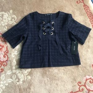 BRAND NEW ZARA Eyelet Top